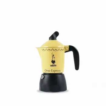 Moka kanvica Bialetti Orzo Express čierna žltá