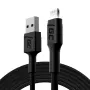 Lightning na USB-A kábel Green Cell KABGC12, 2 m, Lightning – USB A, čierny