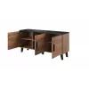 Cama komoda LOTTA 150 3D wotan dub + matná čierna