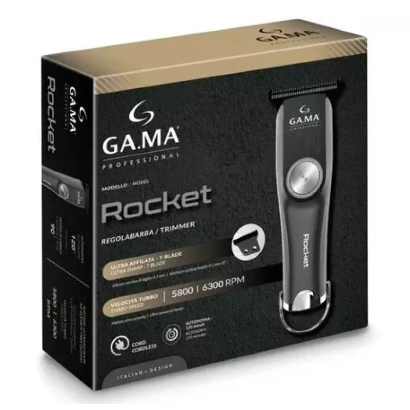 GA.MA PM2510 Rocket káblový/akumulátorový zastrihávač, čierny | GA.MA