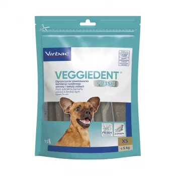 VIRBAC VEGGIEDENT FRESH žuvacie výrobky pre psov, malá veľkosť (S)