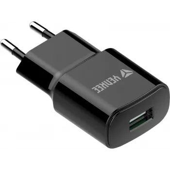 Sieťová USB-A nabíjačka YENKEE YAC 2013BK — 12 W, 2,4 A výstup