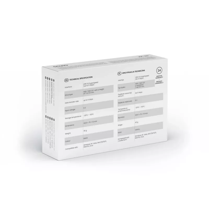 Puzdro na pevný disk/SSD SAVIO AK-65 čierne 2,5 inch SATA USB 3.0 5 Gbit/s Micro-USB