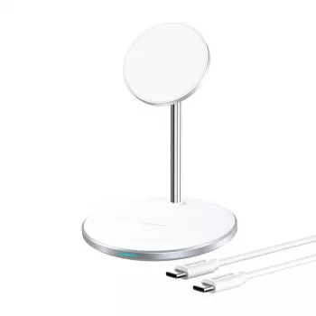 Bezdrôtová nabíjačka Choetech T581-F so stojanom (biela)