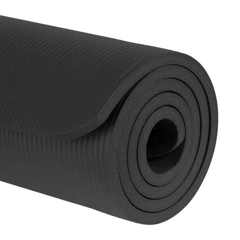 Rebel Active RBA-3151-BK gymnastická podložka, TPE, 183 x 61 cm, 6 mm, čierna