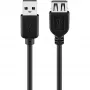 Wentronic Goobay USB 2.0 Hi-Speed predlžovací kábel, čierny, 5 m – USB 2.0 konektor samec (Type-A) > USB 2.0 konektor samica (Type-A) (68905)