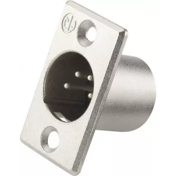 Neutrik NC4MP - XLR - nehrdzavejúca oceľ - mosadz - nikel - polyamid - oceľ - zinok - mosadz - IP40 - 1,5 V (NC4MP)