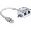 DeLOCK 65441 rozdvojka portu RJ45, rozbočovač Ethernet 100Base-TX, 1x RJ-45 (zástrčka) na 2x RJ-45 (zásuvka), 15 cm