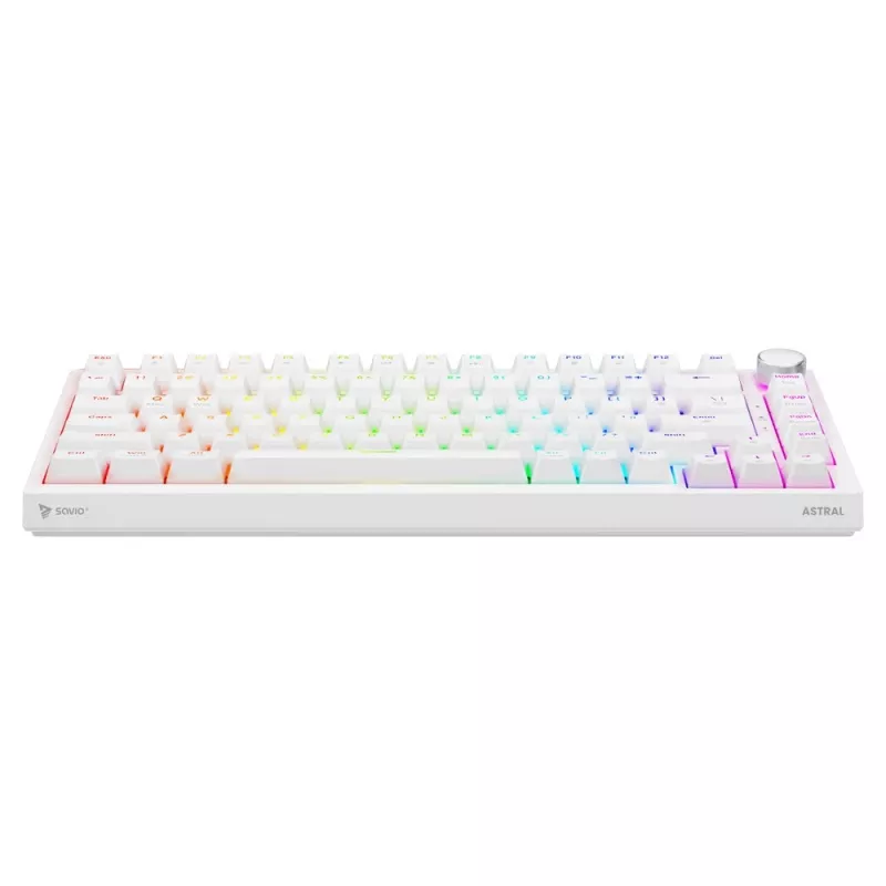 Savio ASTRAL WHITE JADE klávesnica Gaming USB QWERTY US International