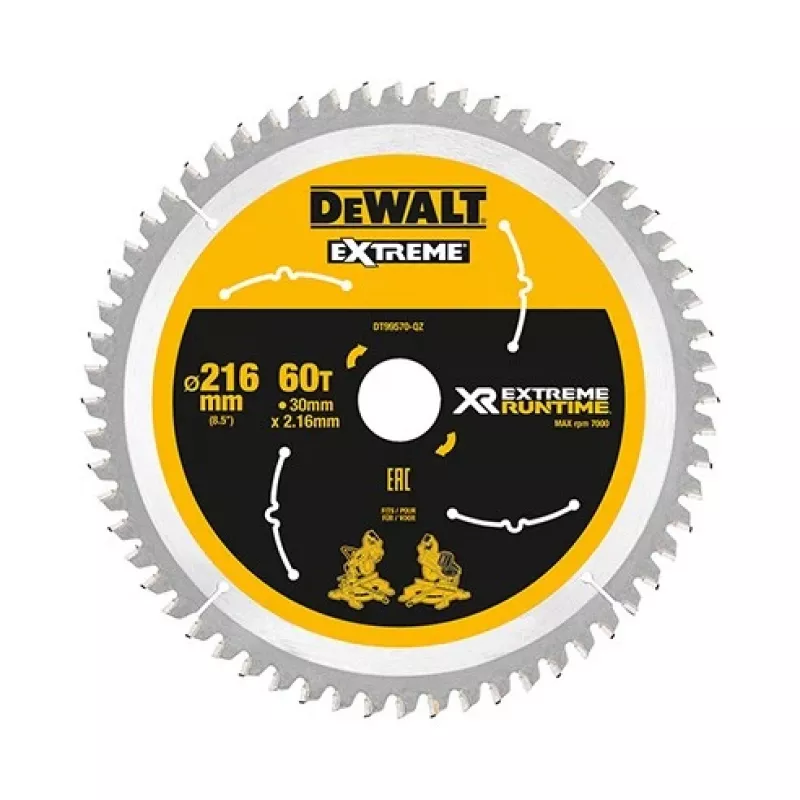 Kotúč píly DeWALT XR FlexVolt 216 mm x 30 mm 60Z
