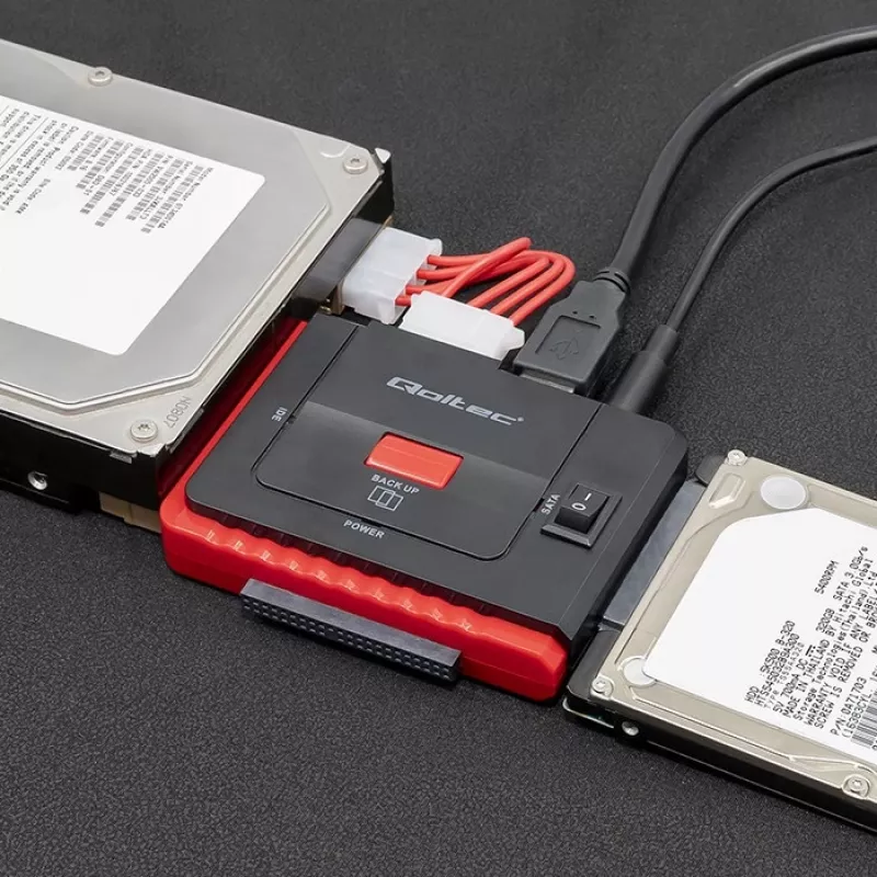 USB 3.0 na IDE SATA III adaptér QOLTEC 50645