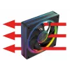 Skriňový ventilátor MODECOM VOLCANO LOOP 120 ARGB, 120 mm, PWM, 400–1400 ot/min, čierny
