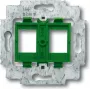 BUSCH JAEGER 1753-0-8048 - 2 x RJ-45 - zelená - kov - plast