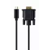 Gembird A-CM-VGAM-01 adaptérový kábel USB-C na VGA, 1920x1080 60 Hz, 2 m, čierny