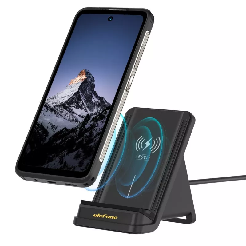 UleFone nabíjačka pre smartfón WCS01 – 50 W USB Type-C, bezdrôtové rýchle nabíjanie, čierna
