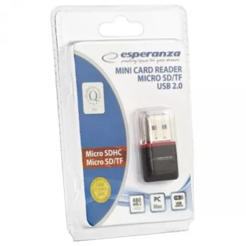 Esperanza EA134K čítačka kariet čierna, strieborná, transparentná USB 2.0