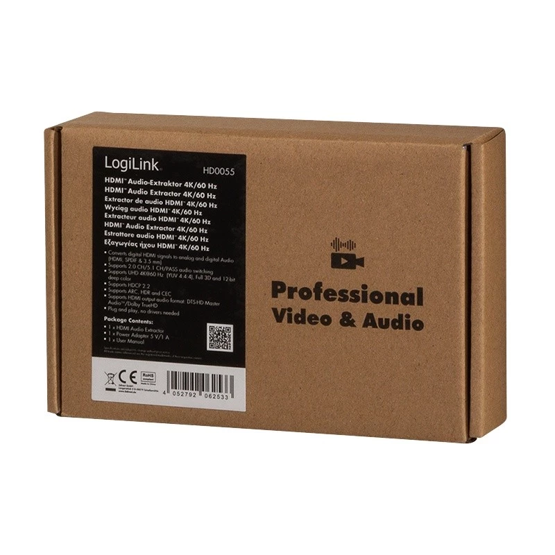 HDMI audio extraktor 2CH/5.1CH, 4K/60Hz