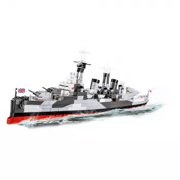 Stavebná hračka Cobi HMS Belfast model v mierke 1:300 COBI-4844, výstavná stavba historického ľahkého krížnika Royal Navy