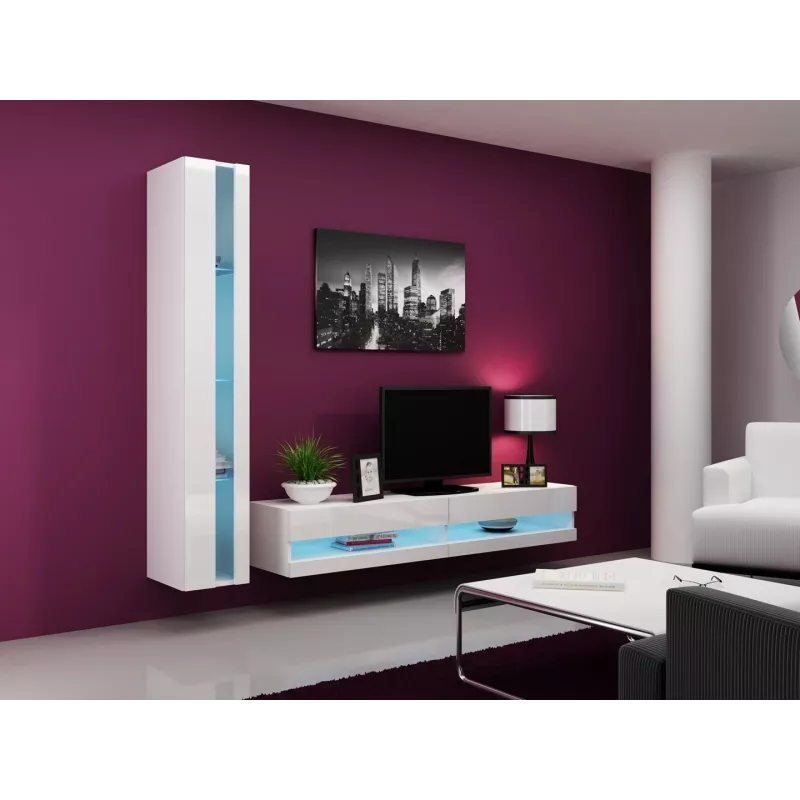 Cama regál VIGO NEW 180/40/30 biela/biela lesk