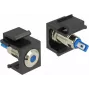 Delock 86461 Keystone LED, modrá 6 V, čierna