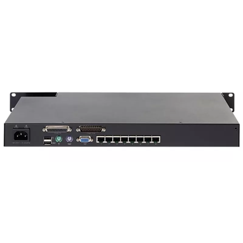 KVM switch APC KVM0108A, 8-portový PS/2 VGA, 1U rack, 1600x1200, čierna