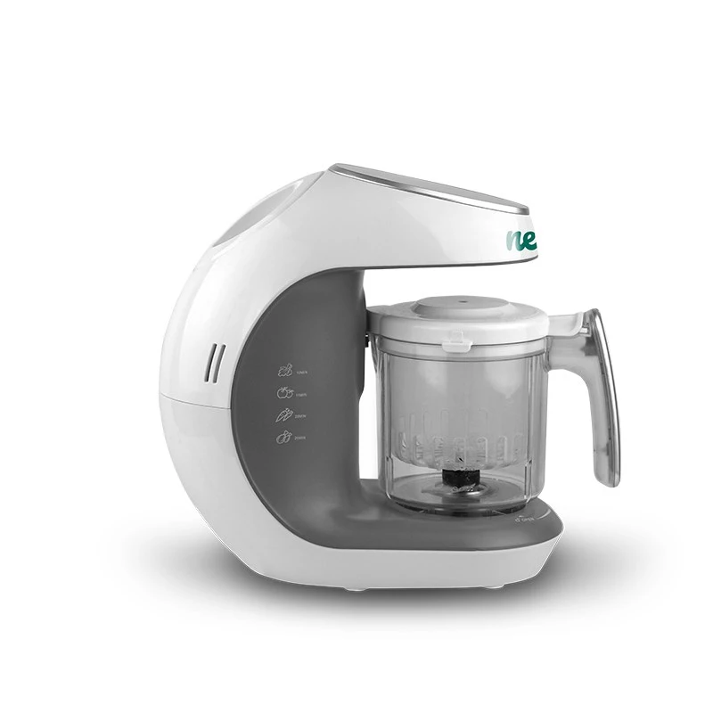 Detský kuchynský robot neno Cibo 300 W, 0,3 L misa, parenie a mixovanie, ohrievanie, sivá/biela