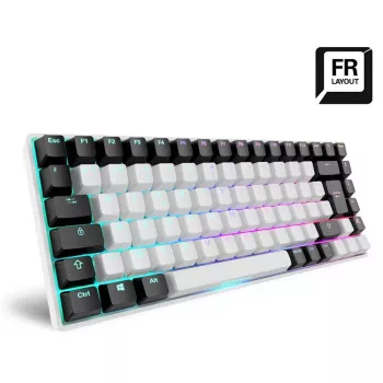 Sharkoon SKILLER SGK50 S3 klávesnica herná USB AZERTY francúzska biela