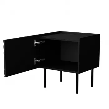 Nočný stolík Cama meble LUCCA, 2 ks, 47x40x52 cm, čierny, MDF/drevotrieska