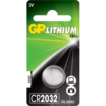 Lítiová gombíková batéria GP CR2032 3V, 1 ks (blister)