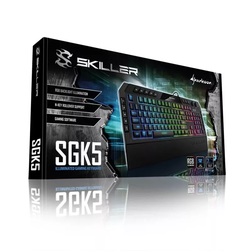 Sharkoon Skiller SGK5 klávesnica Gaming USB QWERTZ nemecká čierna