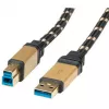 USB 3.0 kábel ROLINE GOLD typ A M - B M 3,0 m
