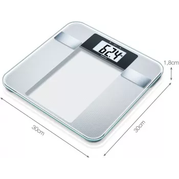 Beurer BG 13 Square sivá, transparentná elektronická osobná váha
