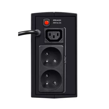 Záložný zdroj EVER DUO 350 AVR, line-interactive vežový UPS, 0,35 kVA (245 W), 2x C13 výstupy, 12 V 5 Ah VRLA batéria