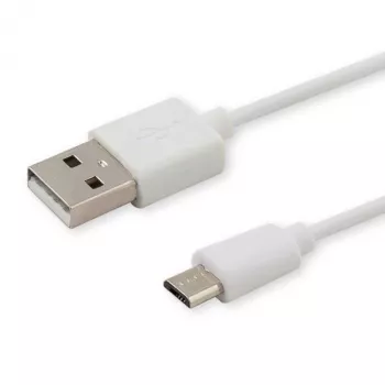 USB kábel SAVIO CL-123 USB 2.0, USB A na Micro-USB B, 1 m, biely