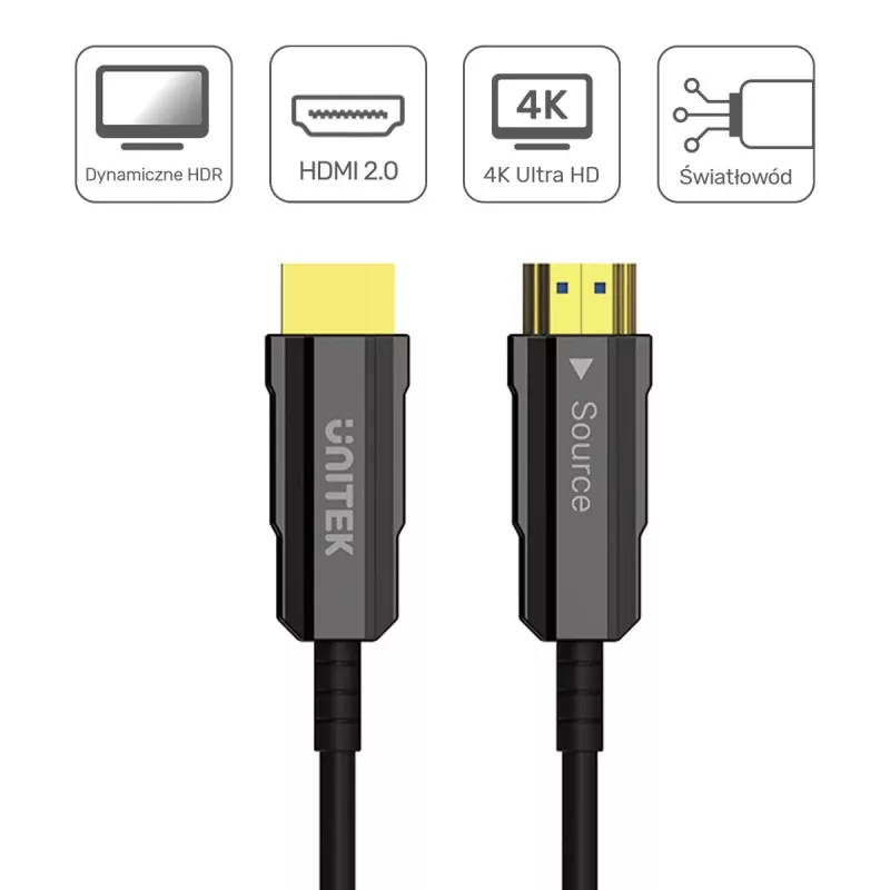 HDMI kábel UNITEK C11072BK-10M 10 m 18 Gbit/s čierny