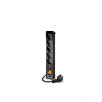 Acar X5/1,5 predlžovacia zásuvka 5 zásuviek s prepäťovou ochranou 1,5 M Acar X5-Black