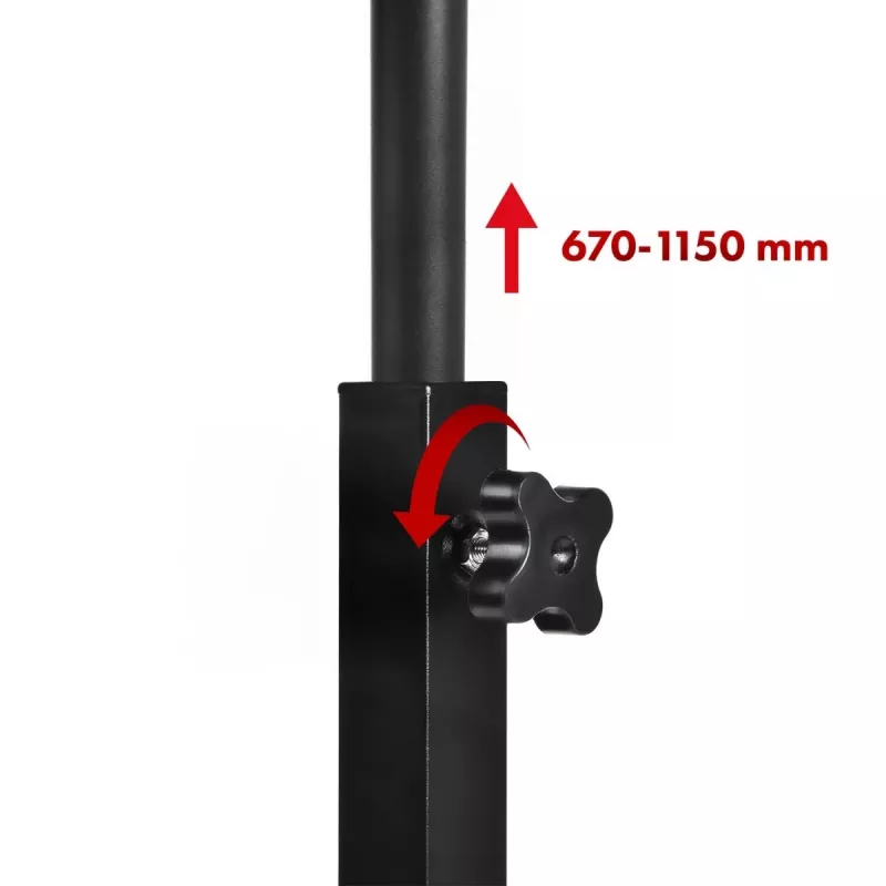 Maclean mobilný laptopový stolík, čierny, 80x60 cm, max. 50 kg, nastaviteľná výška 67-115 cm, MC-124 B