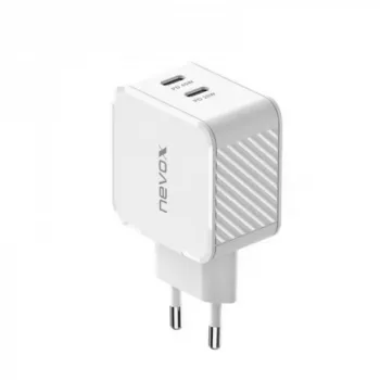 Nevox 45W Dual USB-C Power Delivery GaN nabíjačka, biela, model 2569