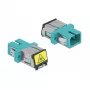 Optický vláknový konektor DeLOCK 86890 SC Simplex konektor samica na SC Simplex konektor samica Multimode aqua