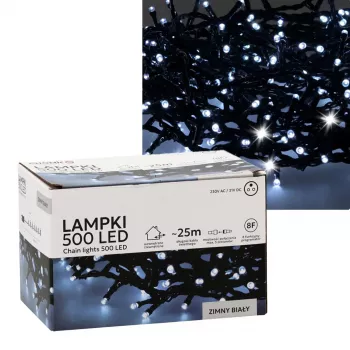 Sada LED svetelných líšt Extralink 500L studená biela — dĺžka 3 m + 25 m interiér/exteriér