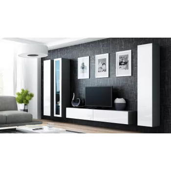 Cama uzavretá skriňa VIGO '180' 180/40/30 dub Sonoma/biela lesk
