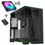 Lian Li O11 Dynamic EVO RGB PC skriňa bundle, Midi-Tower, ARGB, tvrdené sklo + 6x UNI FAN SL-INF Reverse Blade ventilátor - čierna