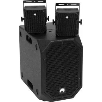Sada aktívnych reproduktorov Omnitronic BOB-10A s 2x BOB-4 (aktívny PA reproduktor a dva satelitné reproduktory)