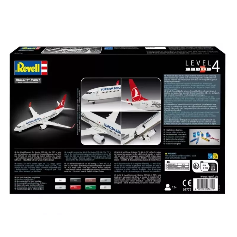 Plastové modelové lietadlo REVELL Boeing 737-800 Turkish Air mierka 1:144