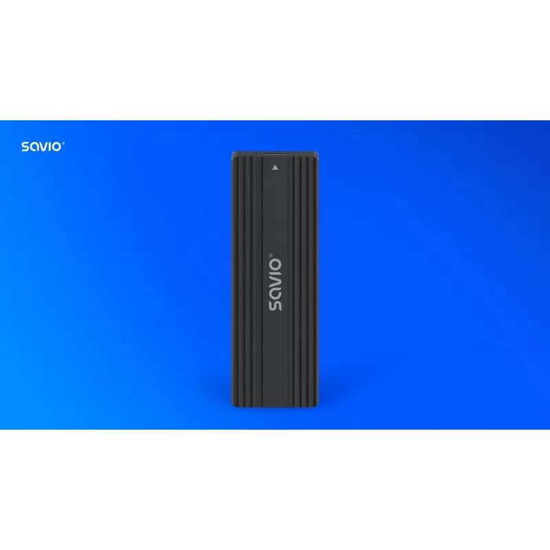 SSD puzdro SAVIO AK-84 čierna pre M.2 disky, USB 10 Gbit/s (Type-A / Type-C), hliník + ABS