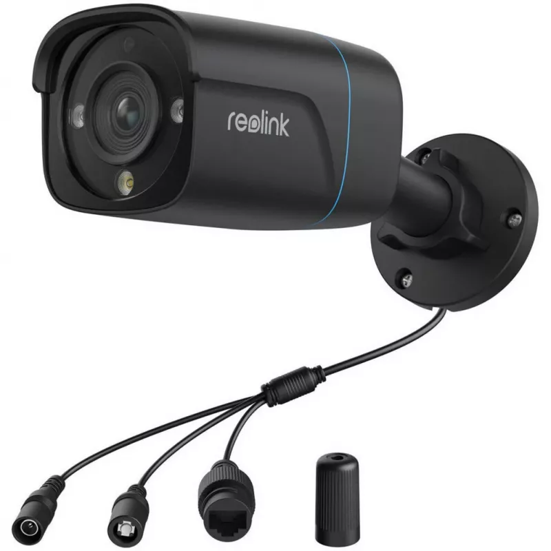 Reolink P330 4K IP bezpečnostná kamera, 8 MP 3840 x 2160, do interiéru aj exteriéru, vstavaný mikrofón, nočné videnie 30 m, čierna