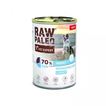 VETEXPERT Raw Paleo Cod Light Monoprotein mokré krmivo pre psov 400 g