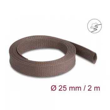 Ochranná káblová hadica DeLOCK 20901 hnedá polyester 2,5 cm