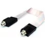 FD 3 plochý kábel e+p 0,2 m konektor samica/konektor samica biely 75 Ω