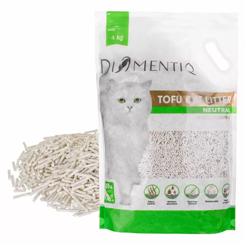DIAMENTIQ Tofu Neutral Ultra hrudkujúce – rastlinný podstielka – 4 kg